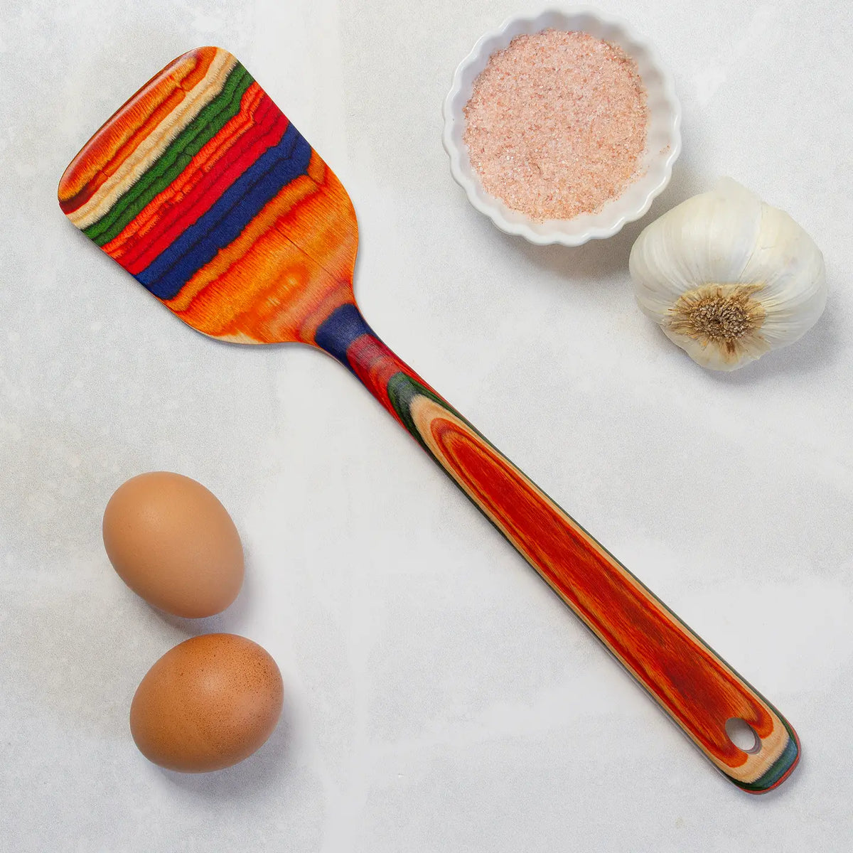 Baltique® Marrakesh Colorful Wooden Spatula, 12.5"