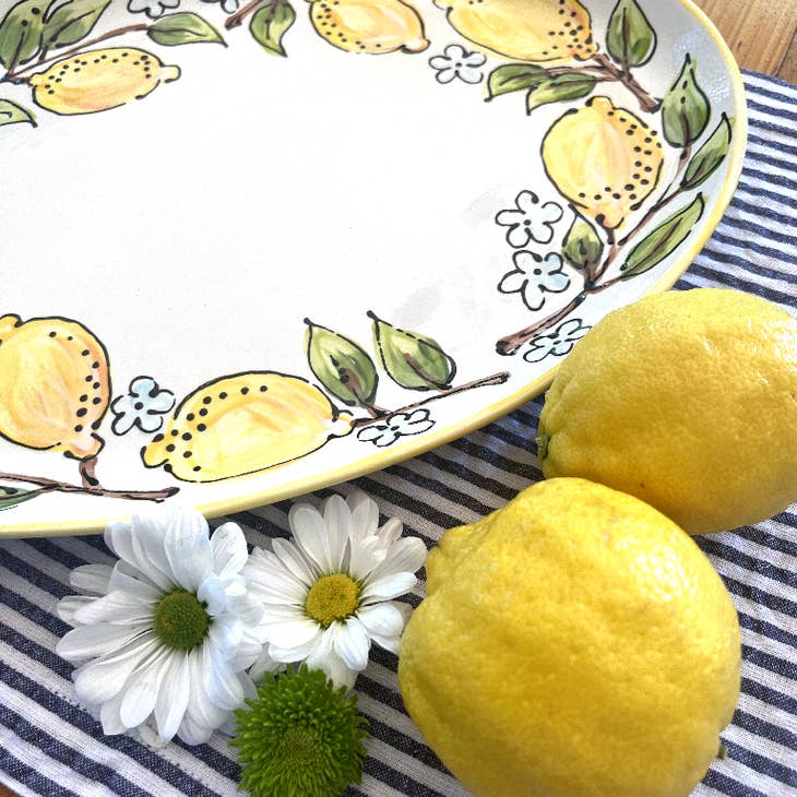 Magnolia Creative Co Magnolia Creative Co Lemon Oval Platter - Little Miss Muffin Children & Home
