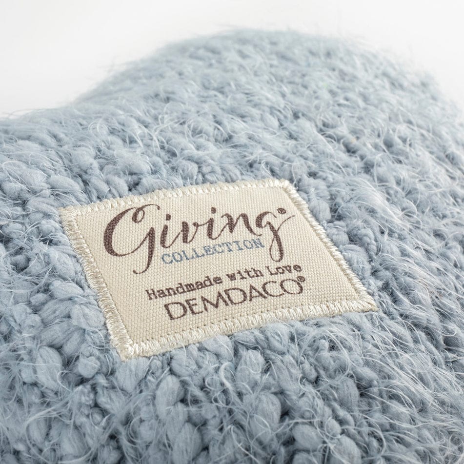 The Soft Blue Giving Heart Weighted Pillow