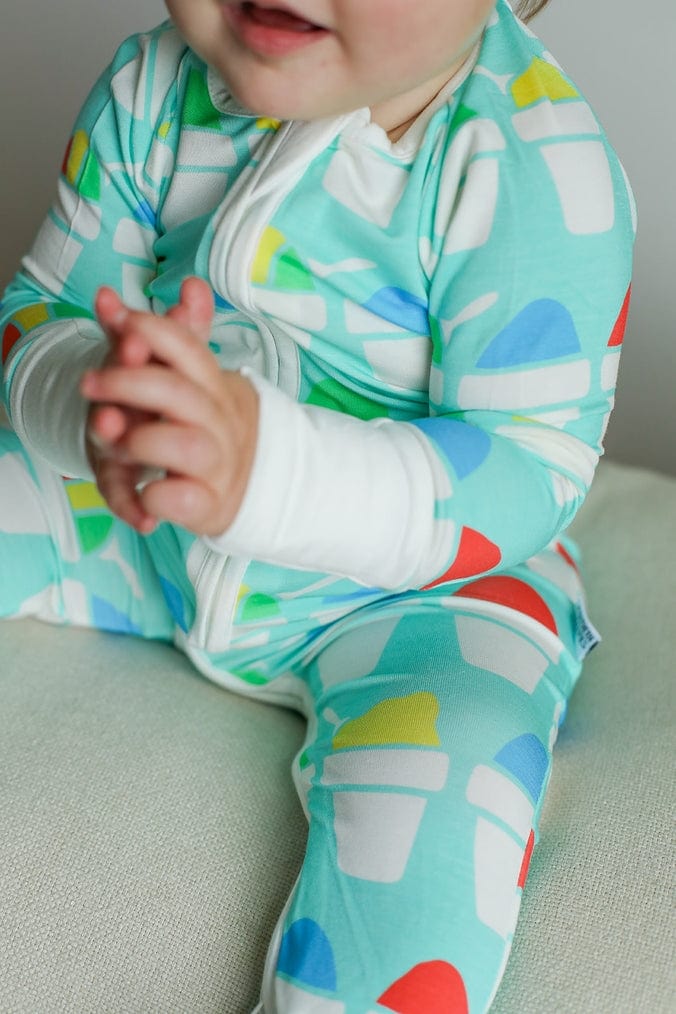 Southern Slumber Southern Slumber Blue Snowball Double Zipper Bamboo Sleeper - Little Miss Muffin Children & Home