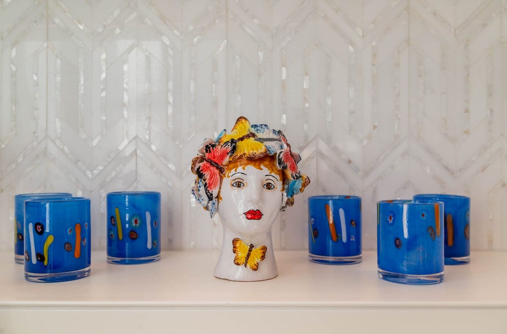 Abigail's Home Decor Abigails Small Ceramic Head Vase, Butterflies - Little Miss Muffin Children & Home