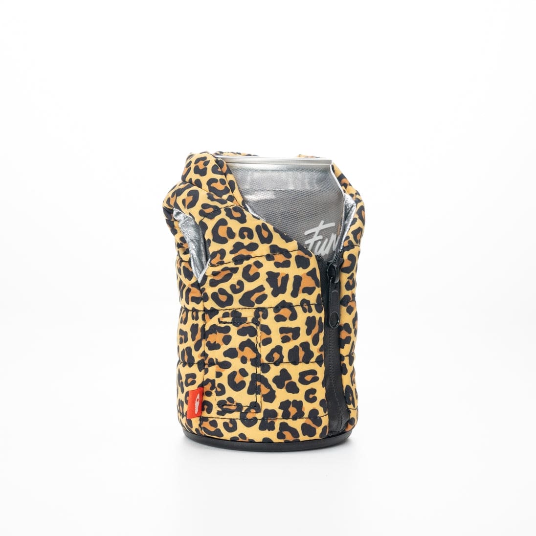 Puffin Drinkwear The Puffy Vest Insulated 12 oz Beverage Cooler, Leopard - Little Miss Muffin Children & Home