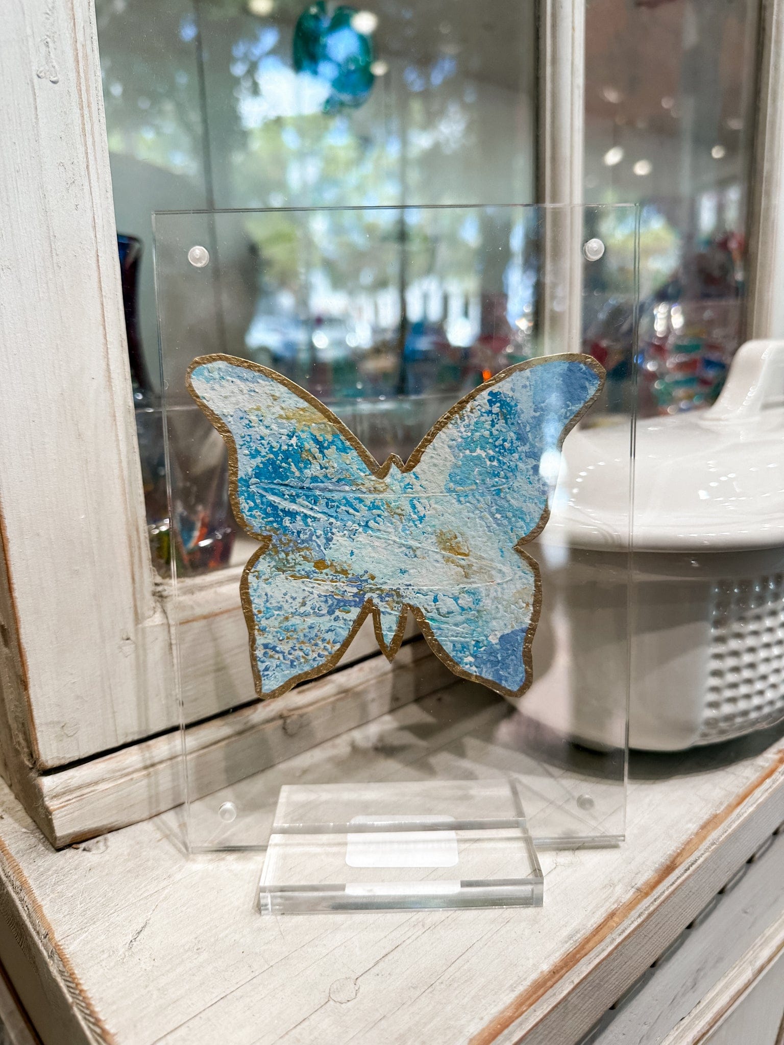 acrylic blue butterfly