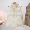 cream puffer vest