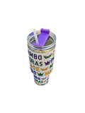 Mardi Gras Creations Rhinestone Tumbler