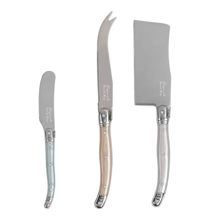 Laguiole 3pc Cheese Knives with Mother of Pearl Handle