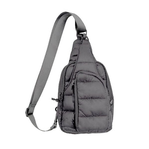 C.C Beanie Puffer C.C Sling Bag in Grey