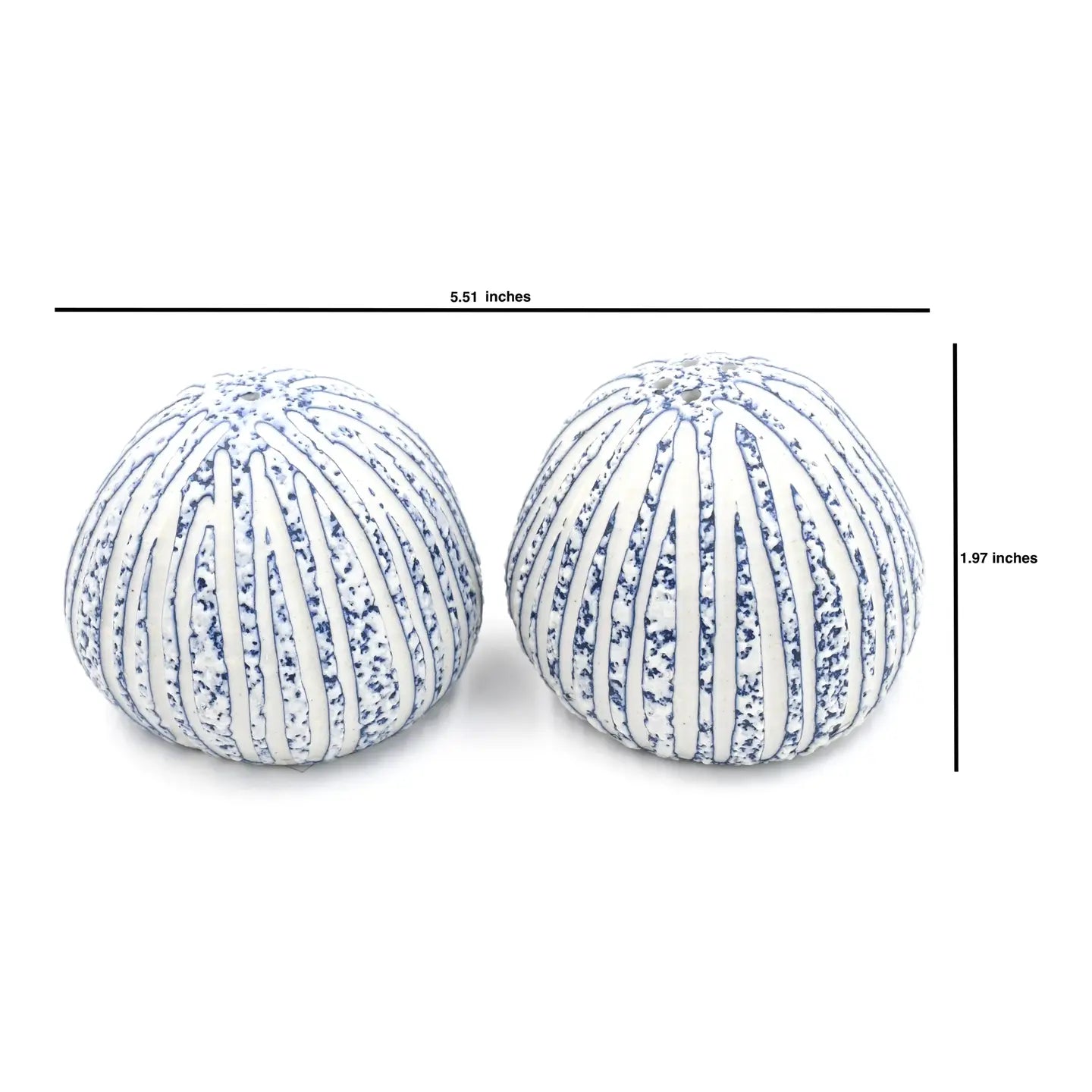 Pebble Handcrafted Porcelain Salt and Pepper Shaker Set