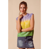 Ive Metallic Ombre Mardi Gras Sleeveless Sweater