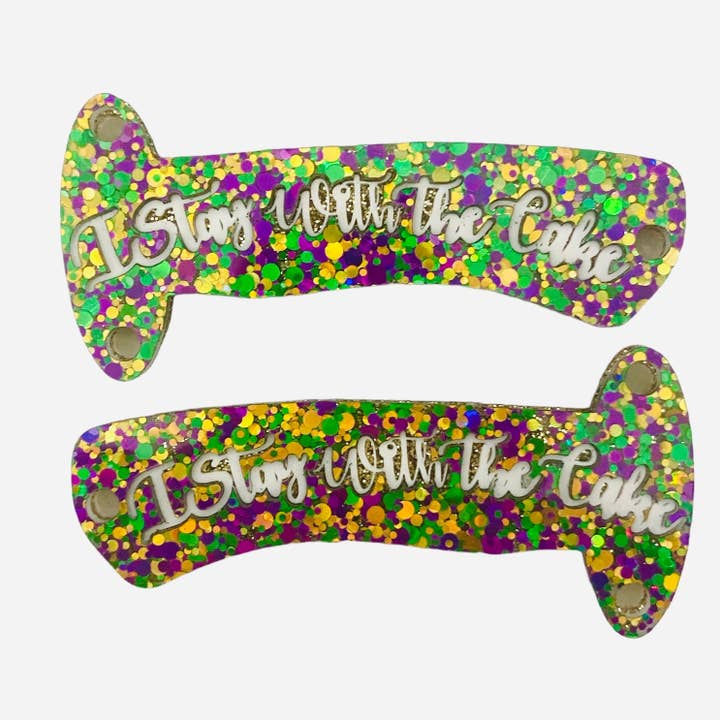 The Unique Oyster Boutique The Unique Oyster Boutique Interchangeable Knife Handle -Mardi Gras - Little Miss Muffin Children & Home