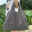 geometric print large handbag