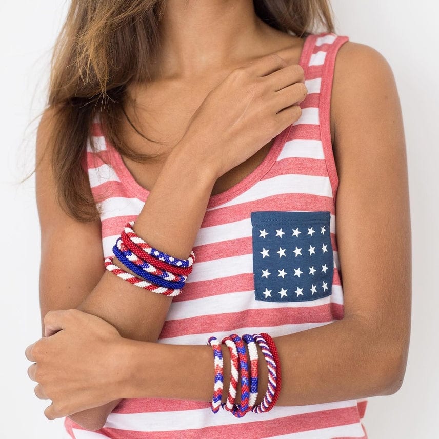 Aid Through Trade Aid Through Trade Roll-On® Stars & Stripes Patriotic Bracelets - Little Miss Muffin Children & Home