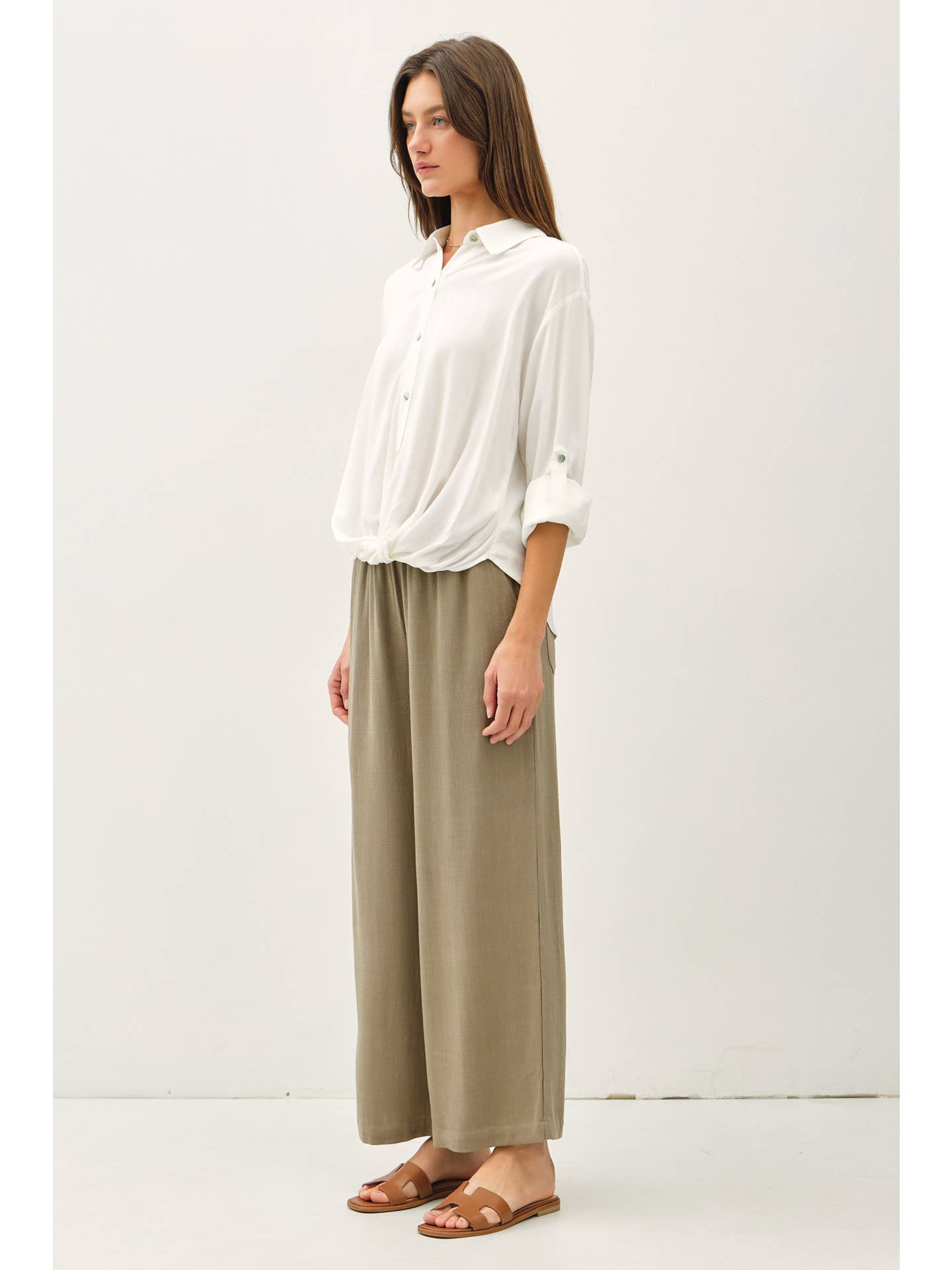 Be Cool Be Cool Twist Detail Button Down Shirt in Off White - Little Miss Muffin Children & Home