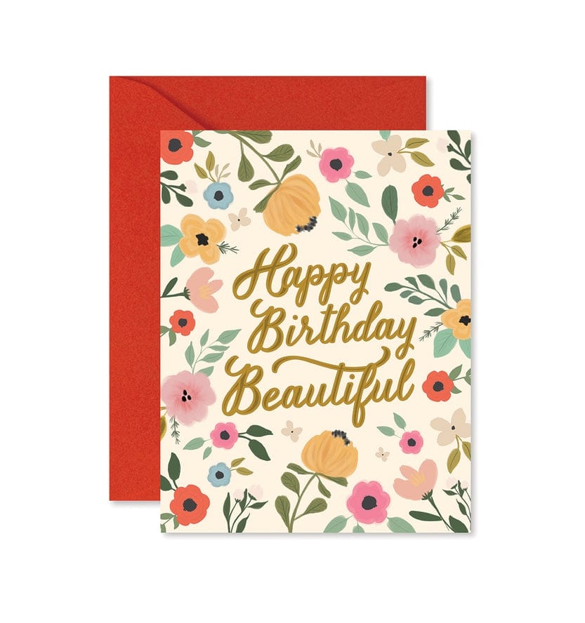 Ginger P Designs Ginger P Designs Happy Birthday Beautiful Greeting Card - Little Miss Muffin Children & Home