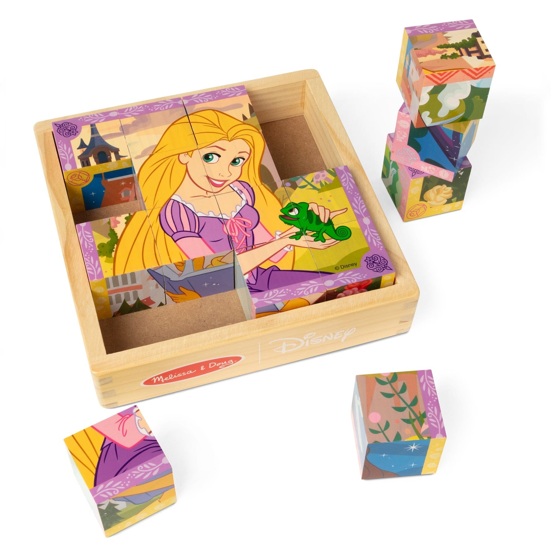 Melissa & Doug Disney Princess Wooden Cube Puzzle - Little Miss Muffin Children & Home