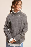 La Miel La Miel Mock Neck Fuzzy Sweater - Little Miss Muffin Children & Home