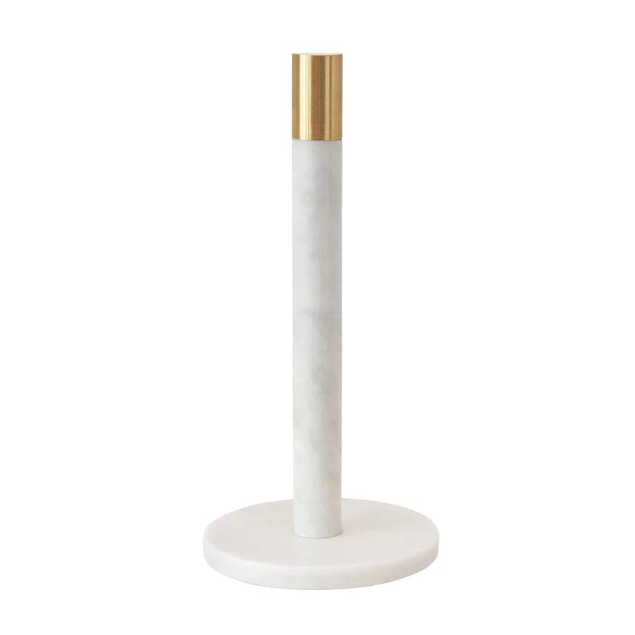 Bloomingville Bloomingville Marble Paper Towel Holder with Brass Top - Little Miss Muffin Children & Home