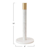 Bloomingville Bloomingville Marble Paper Towel Holder with Brass Top - Little Miss Muffin Children & Home