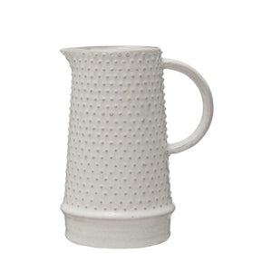 Bloomingville Bloomingville Embossed Stoneware Hobnail Pitcher - Little Miss Muffin Children & Home