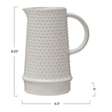 Bloomingville Bloomingville Embossed Stoneware Hobnail Pitcher - Little Miss Muffin Children & Home
