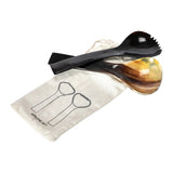 Bloomingville Horn Salad Servers, 2pc in Printed Drawstring Bag