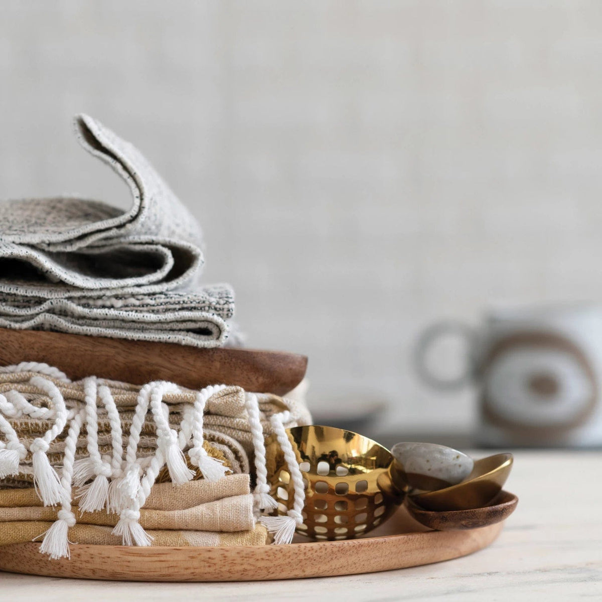 Bloomingville Bloomingville Woven Cotton Slub Set of 3 Dish Cloths - Little Miss Muffin Children & Home