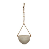 Bloomingville Bloomingville Hanging Stoneware Planter with Jute Rope Hanger & Wood Beads - Little Miss Muffin Children & Home