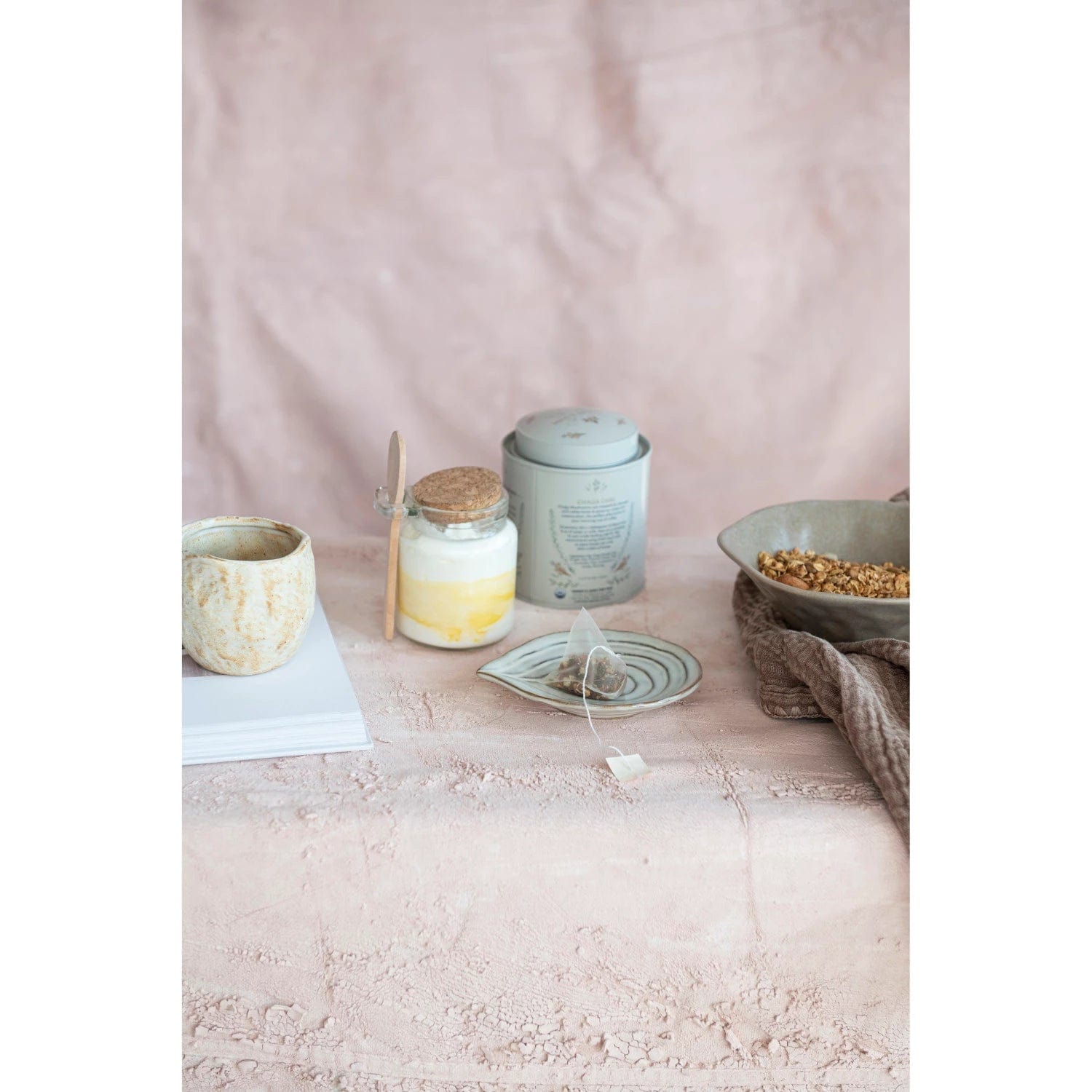 Bloomingville Bloomingville Glass Jar With Cork Lid & Wood Spoon - Little Miss Muffin Children & Home