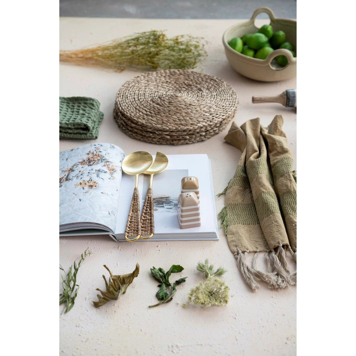 Bloomingville Bloomingville Stoneware Serving Bowl With Handles - Little Miss Muffin Children & Home