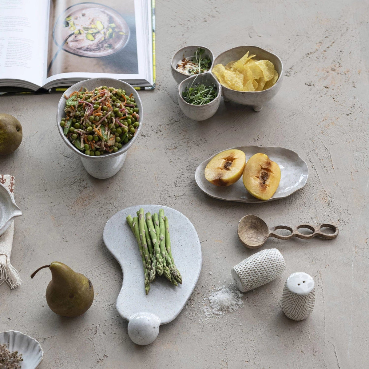 Bloomingville Bloomingville Stoneware Organic Shaped Plate - Little Miss Muffin Children & Home