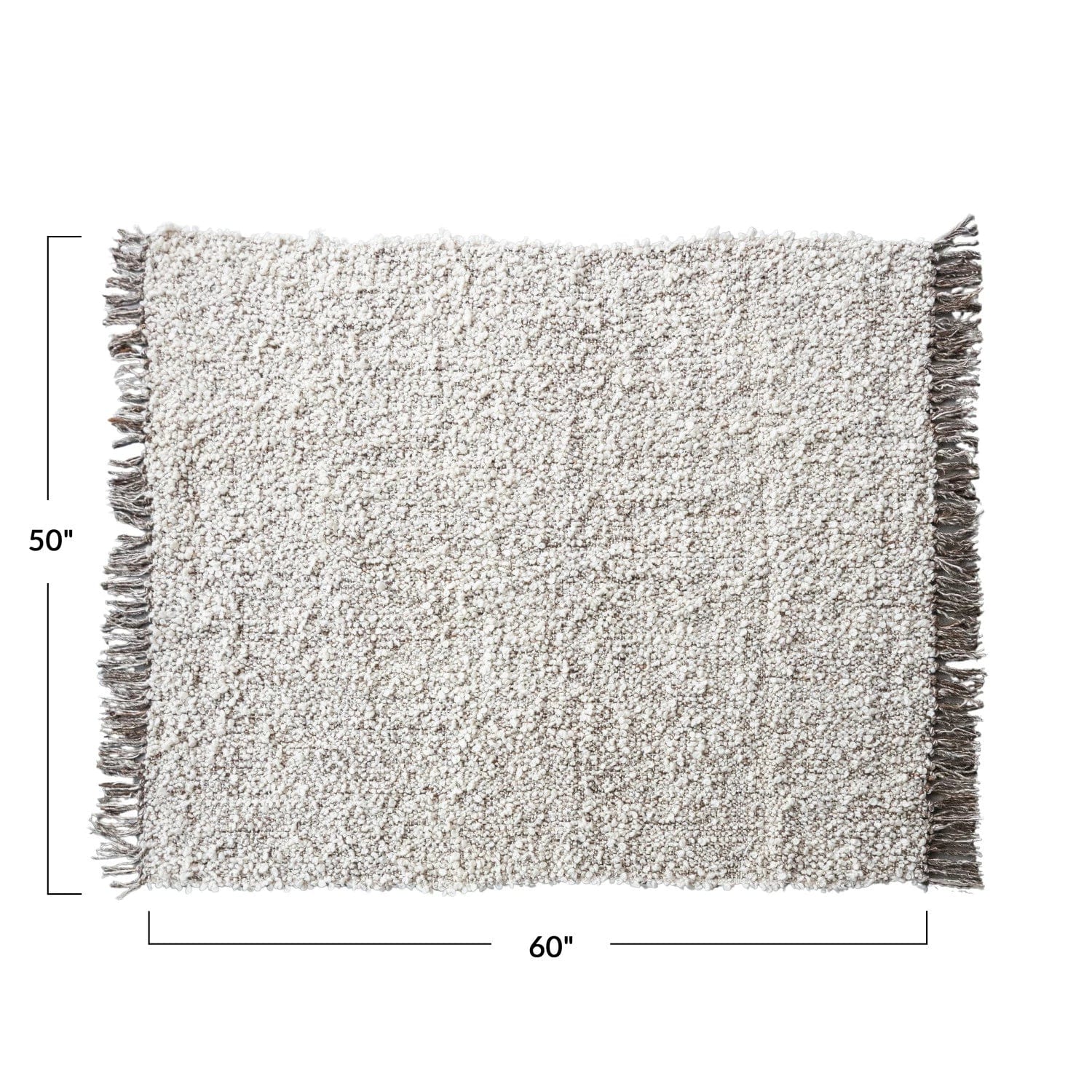 Bloomingville Bloomingville Woven New Zealand Wool Blend Shag Throw with Fringe - Little Miss Muffin Children & Home