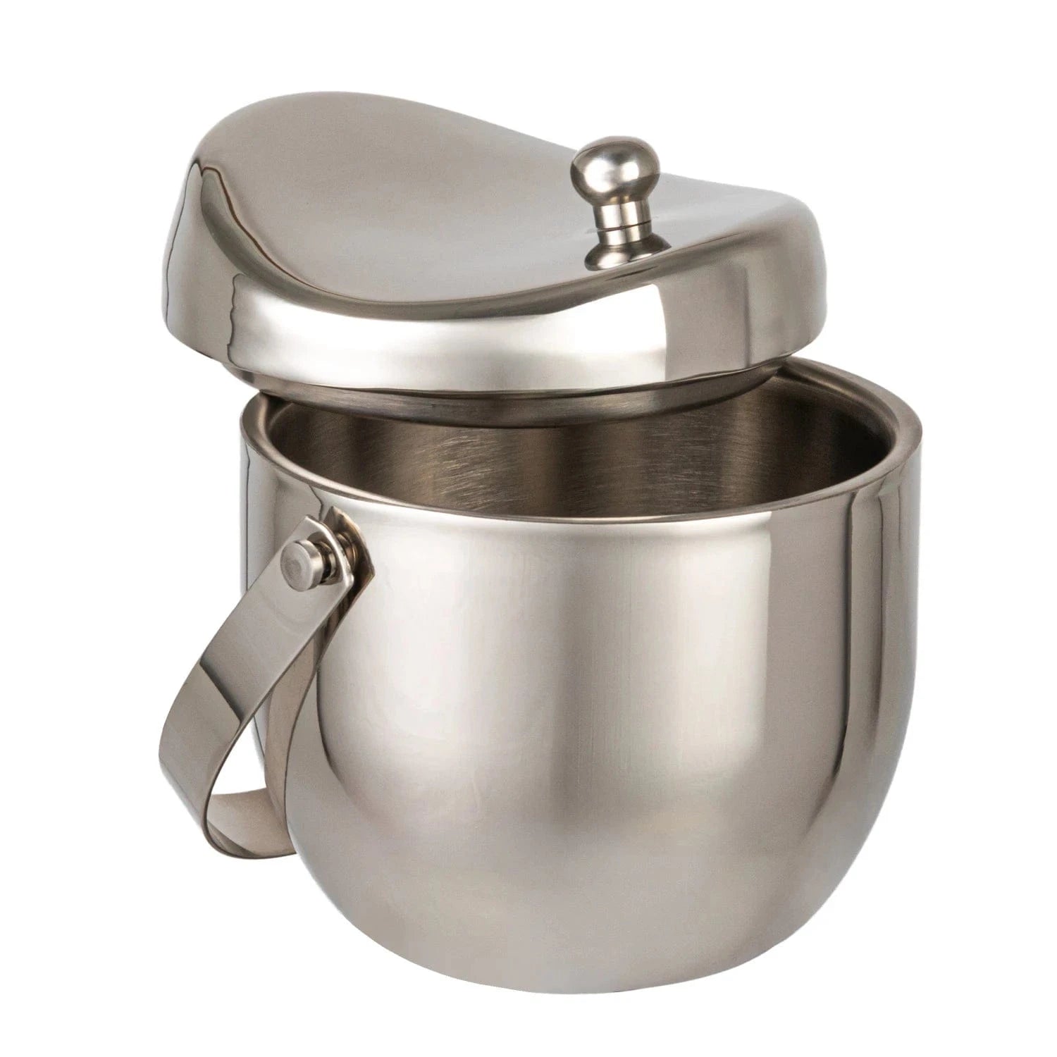 Bloomingville Stainless Steel Double-Wall Ice Bucket with Handle & Lid, 1 Quart - Little Miss Muffin Children & Home