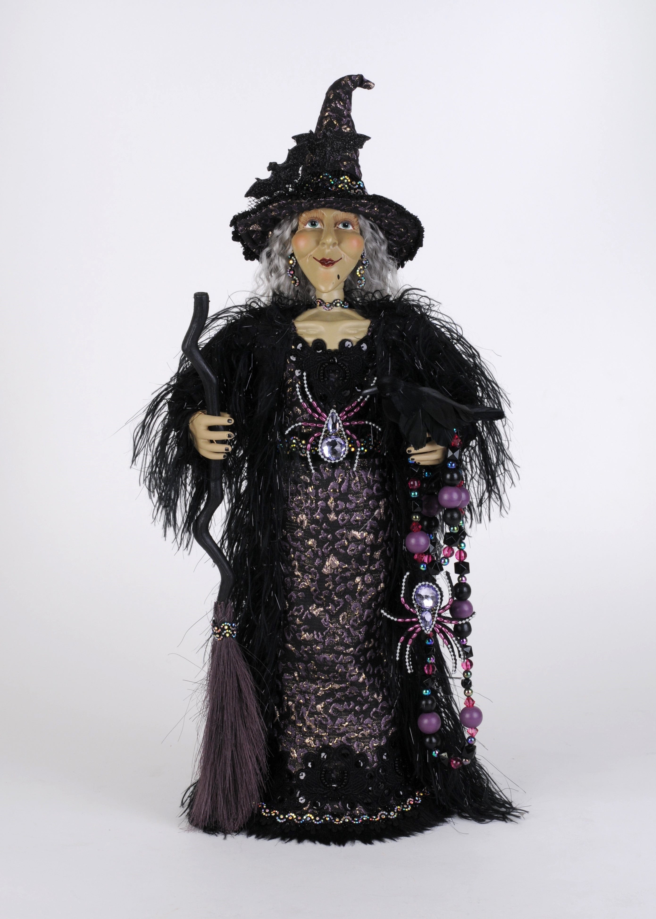 amethyst halloween witch decor