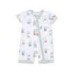 Golfing Teddy Bears Shortie 2 Way Zipper Romper