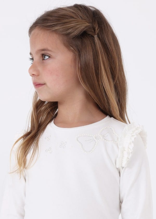 Mayoral Usa Inc Mayoral Ruffle Trim Long Sleeve Tee - Little Miss Muffin Children & Home