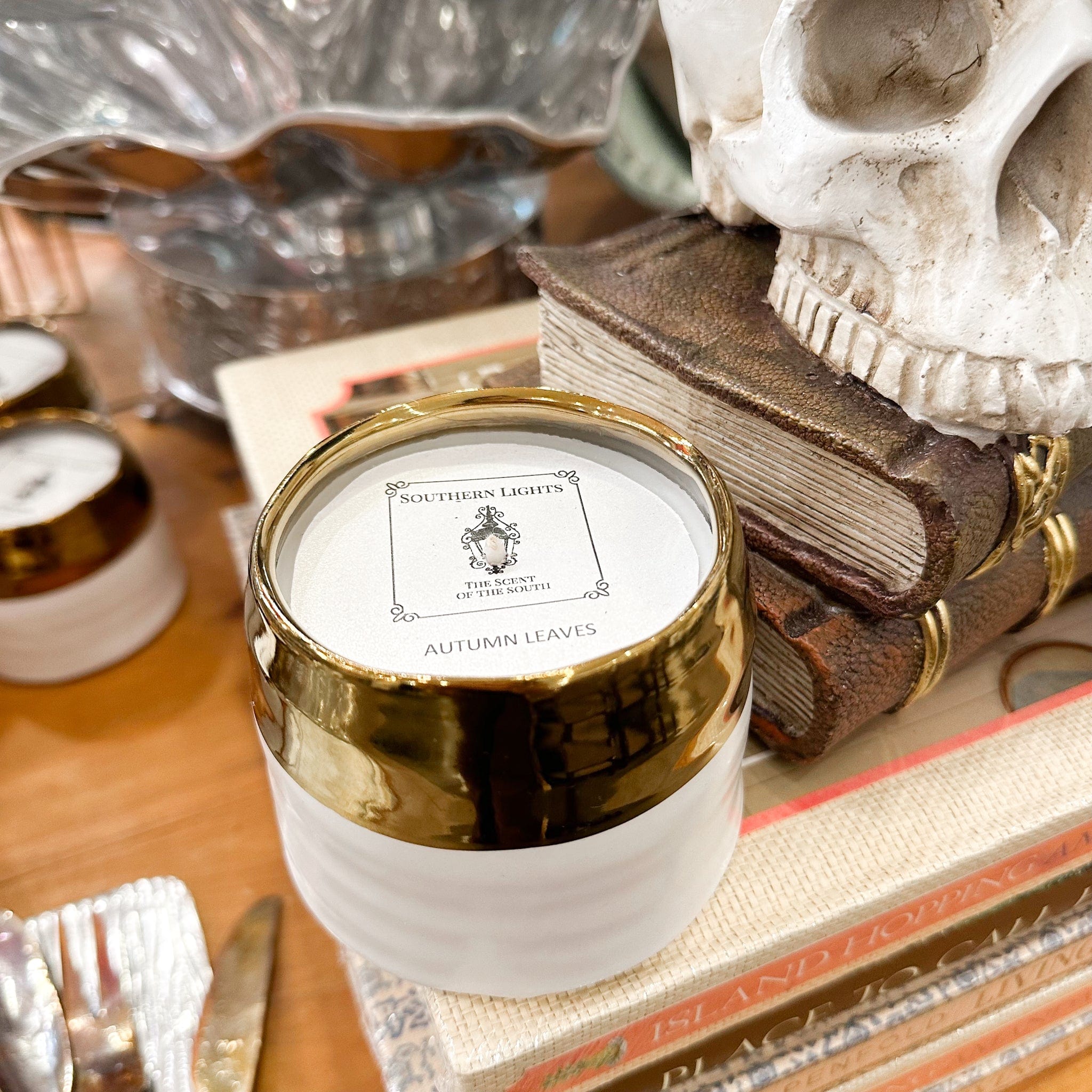 southern lights autumn leaves scented candle