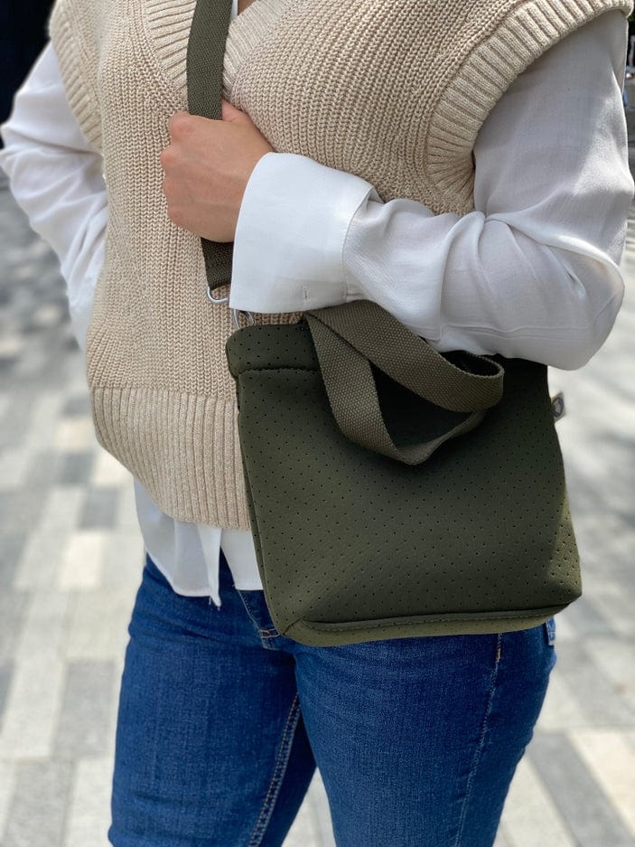 Quilted Koala Quilted Koala Neoprene Midi Town Bag Olive - Little Miss Muffin Children & Home