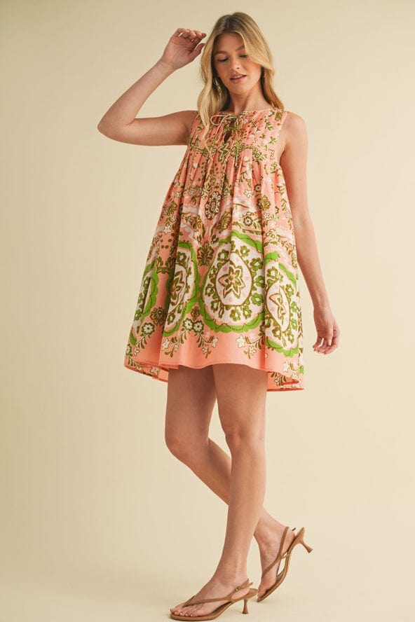 &merci Exclusive Print Mini Dress with Pleating - Little Miss Muffin Children & Home