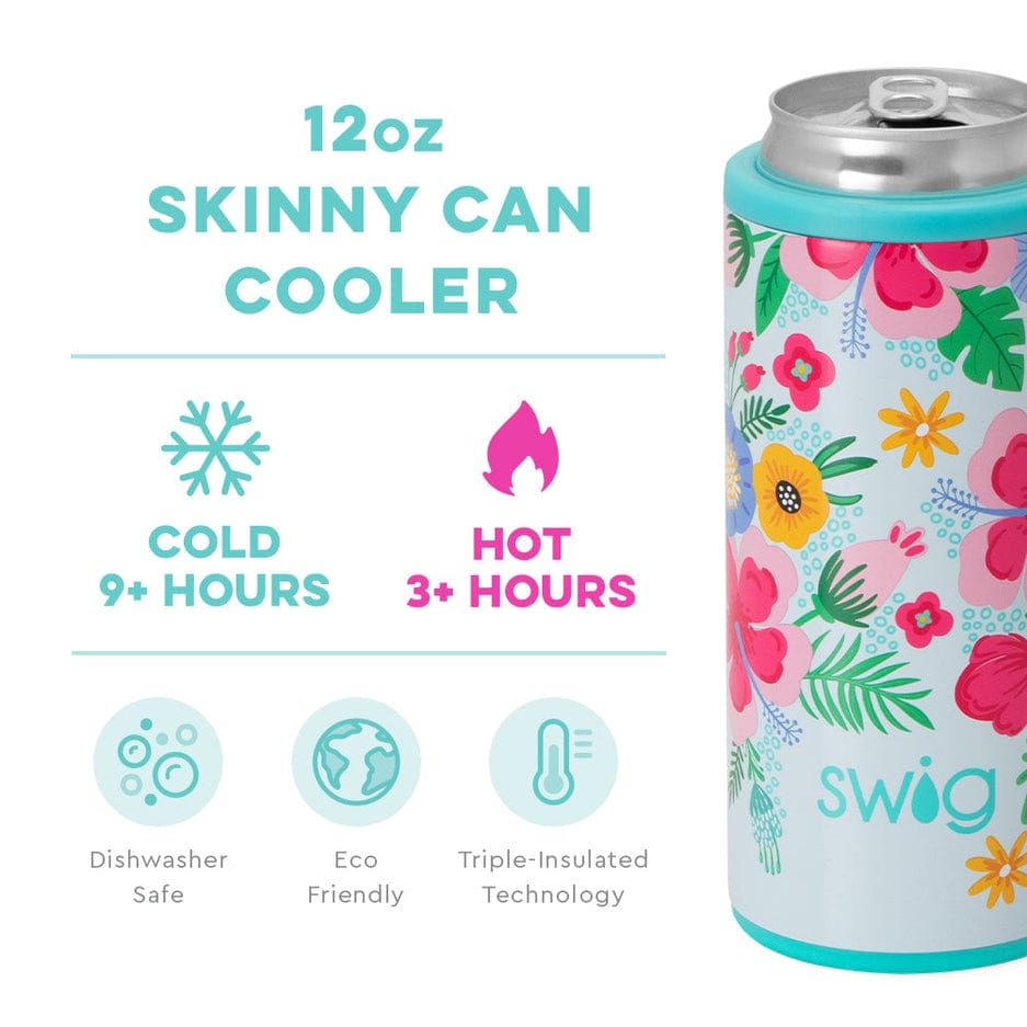 Swig Life Swig Life Island Bloom Skinny Can Cooler (12oz) - Little Miss Muffin Children & Home