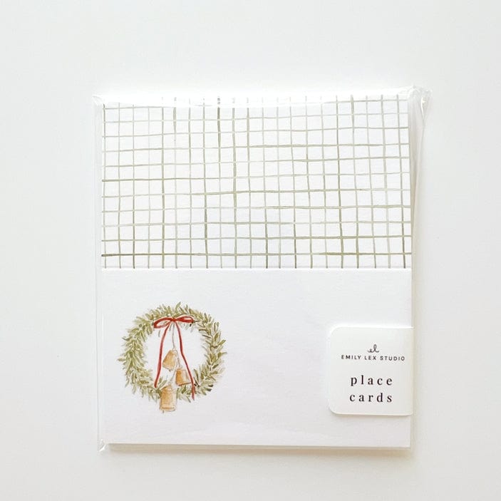 Emily Lex Studio Emily Lex Studio Bell Wreath Place Cards - Little Miss Muffin Children & Home