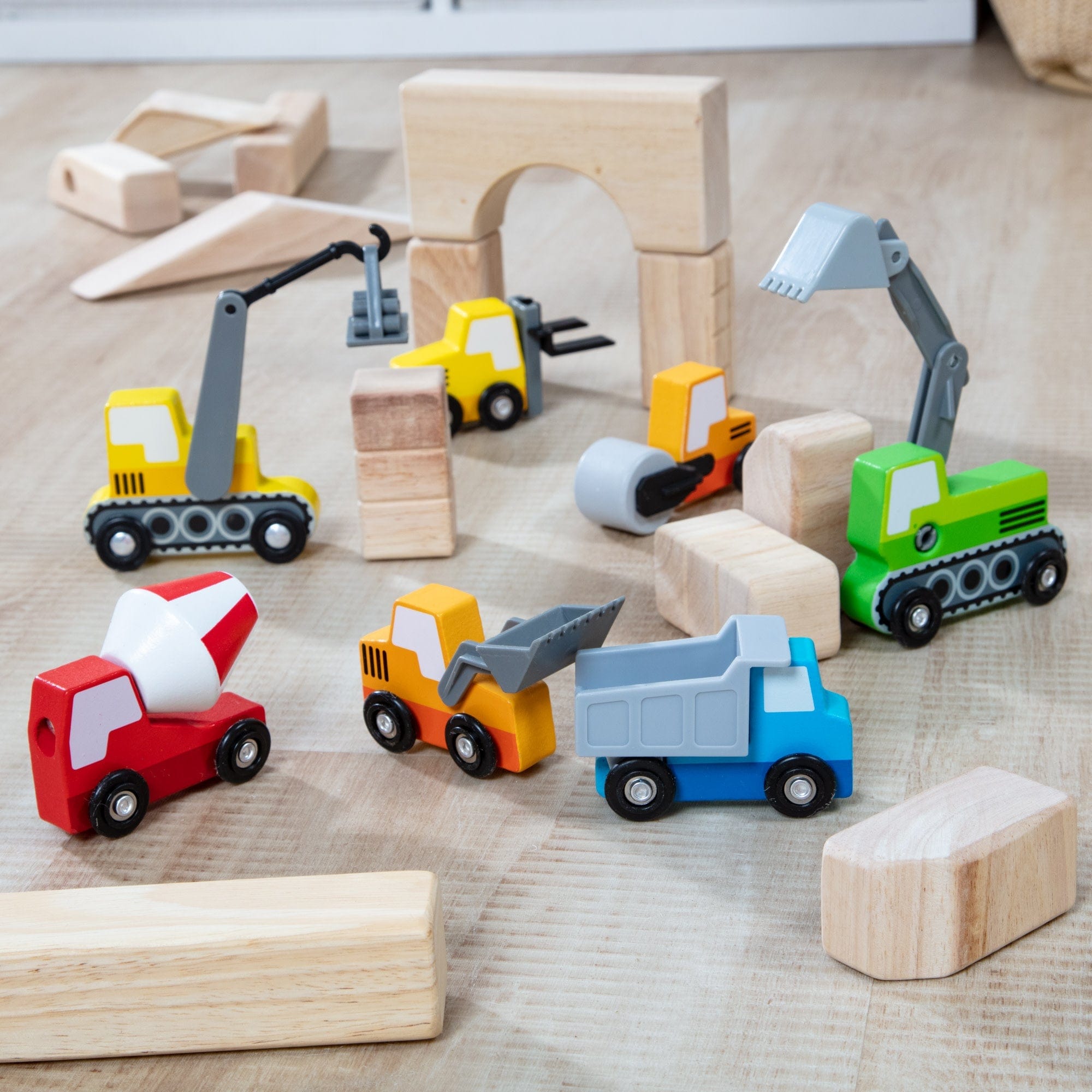 Melissa & Doug Melissa & Doug Wooden Construction Site Vehicles - Little Miss Muffin Children & Home