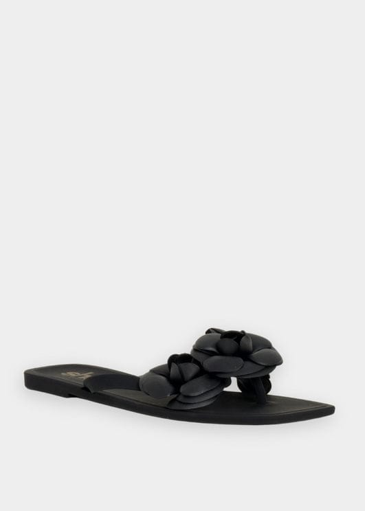 Dahlia Jelly Flower Thong Flat Sandal