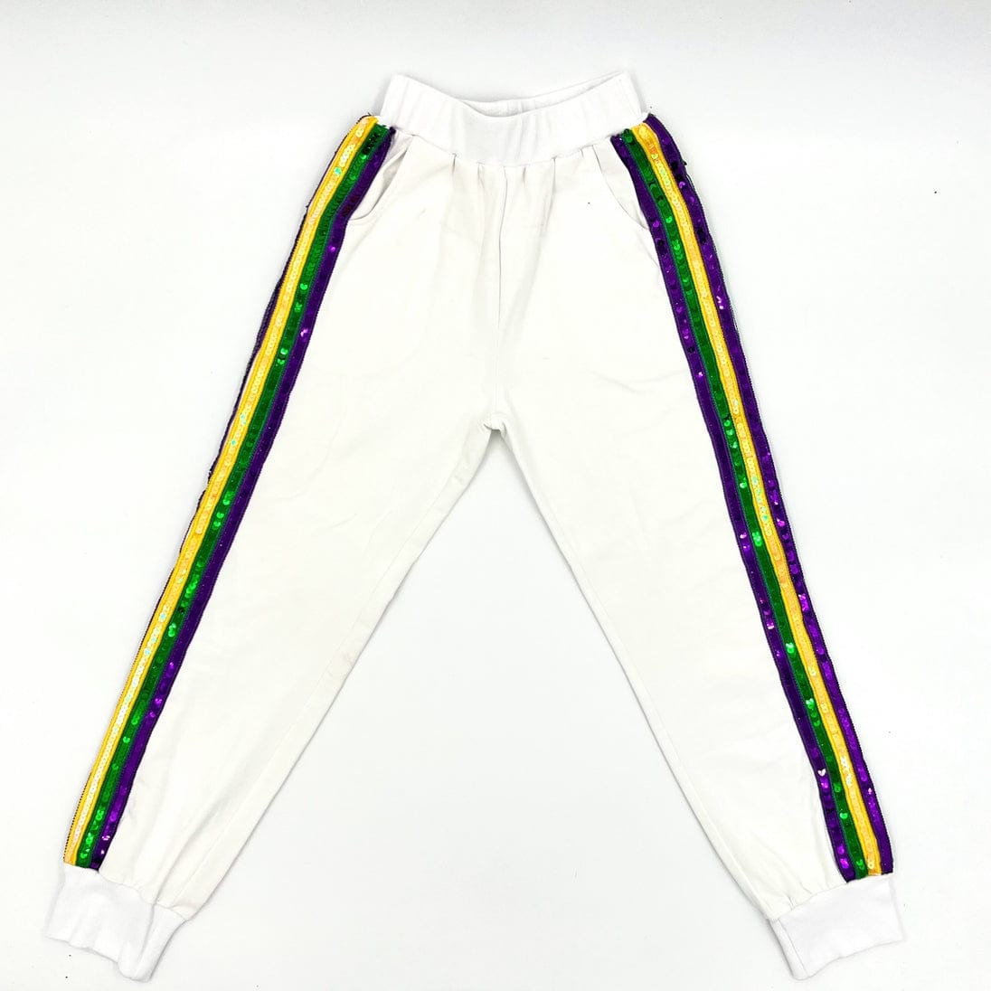 Blended Spirit Blended Spirit Youth Mardi Gras Sequin Stripe Jogger Set - Little Miss Muffin Children & Home