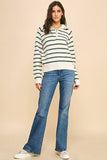 Pinch Striped Knit Quarter-Zip Sweater