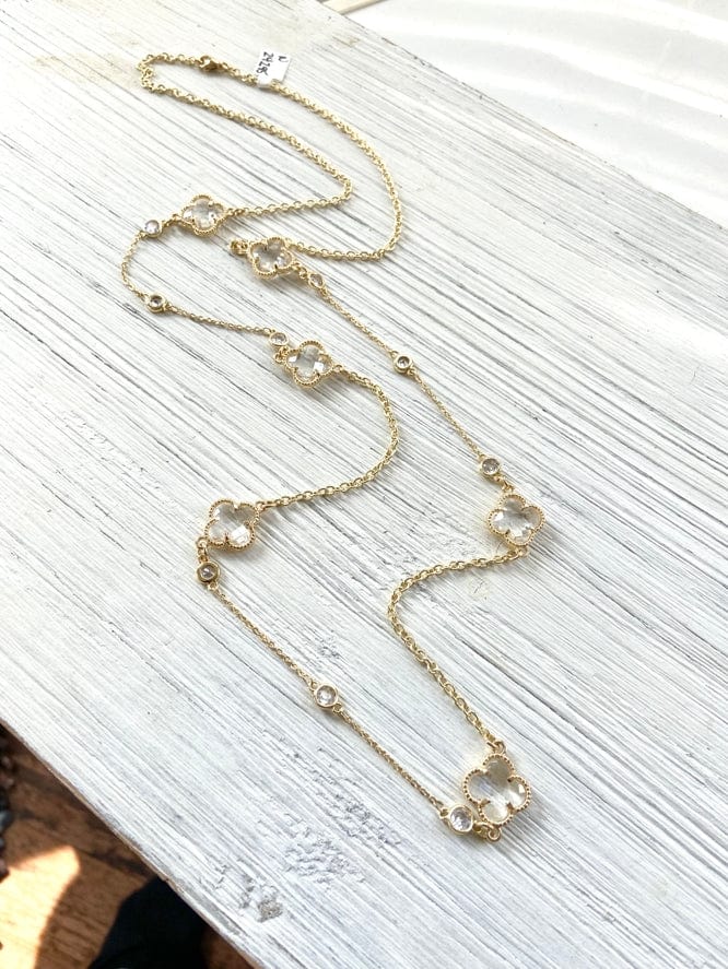 VB&CO Designs Handmade Jewelry VB&CO Quatrefoil Clover Long Layering Necklace Designer Style - Little Miss Muffin Children & Home