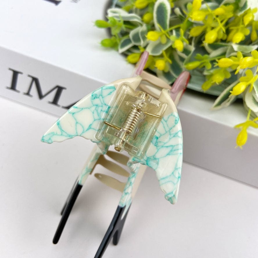 The Diva Soap Acetate Swallow Hair Claw Clip Animal Bird in Green - Little Miss Muffin Children & Home