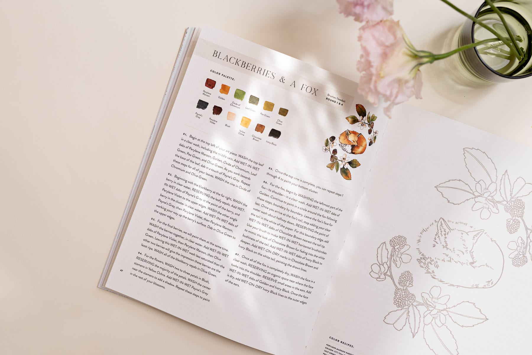 Watercolor Workbook 2: Flowers, Feathers, & Animal Friends