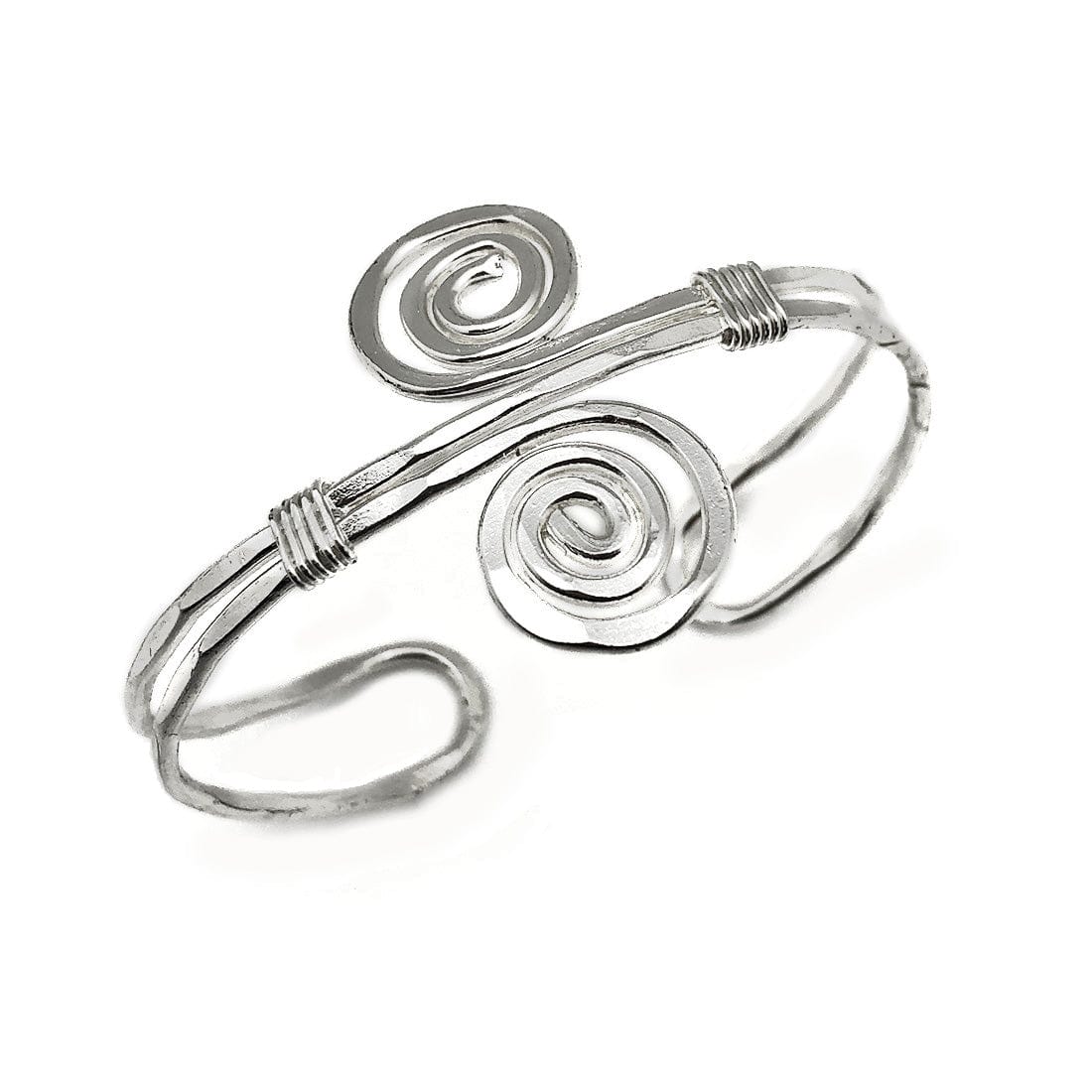 Anju Jewelry Silver Plated Adjustable Cuff Bracelet - Narrow S Spiral - Little Miss Muffin Children & Home