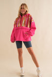 Main Strip Main Strip Multi Stripe Sequin Fleece Half Zip Hoodie - Little Miss Muffin Children & Home