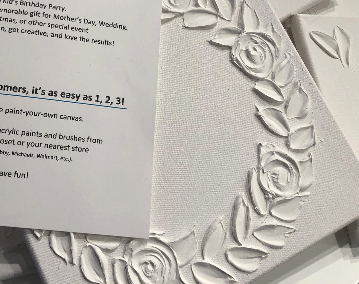 Paint Your Own Canvas Floral Wreath 12x12